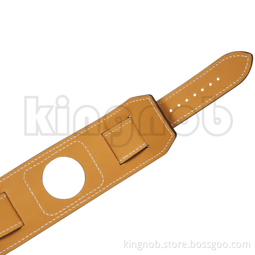 Handmade France Leather Strap Cuff Bracelet Leather Watch Band For Apple Watchband